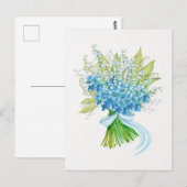 Waterverf bloemboeket briefkaart (Voorkant / Achterkant)