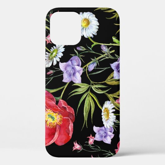 Waterverf Bloemboeket: Naadloos Patroon Case-Mate iPhone Case (Achterkant)