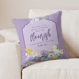 Waterverf Bloemboeket Schrift Kussen