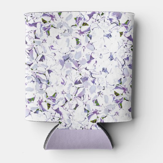 Waterverf bloemboeket van hydrangeas. blikjeskoeler (Voorkant)