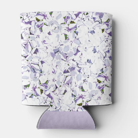 Waterverf bloemboeket van hydrangeas. blikjeskoeler (Achterkant)