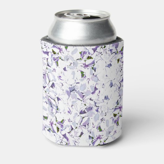 Waterverf bloemboeket van hydrangeas. blikjeskoeler (Blikje Achterkant)