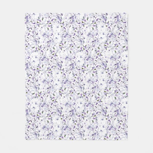 Waterverf bloemboeket van hydrangeas. fleece deken (Voorkant)