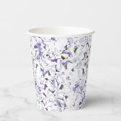 Waterverf bloemboeket van hydrangeas. papieren bekers (Achterkant)