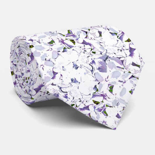 Waterverf bloemboeket van hydrangeas. stropdas (Opgerold)