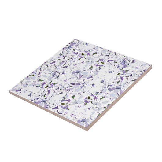 Waterverf bloemboeket van hydrangeas. tegeltje (Zijkant)