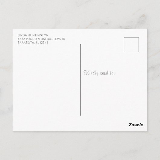 Waterverf Bloemboog Verloof Partij Briefkaart (Achterkant)