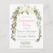 Waterverf Bloemboog Verloof Partij Briefkaart (Voorkant)