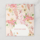 Waterverf Bloemboter Cream Trouwtafel Plaatskaartje (Buitenkant ongevouwen)