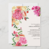 Waterverf Bloemboter Gele Lente bruiloft Kaart