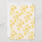 Waterverf Bloemboter Gele Lente bruiloft Kaart (Achterkant)