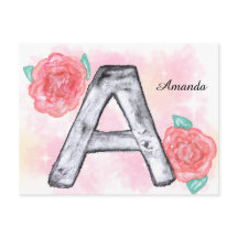 Waterverf Bloembrief A