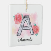 Waterverf Bloembrief A Keramisch Ornament (Rechts)