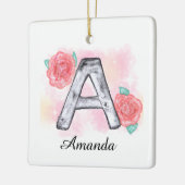 Waterverf Bloembrief A Keramisch Ornament (Links)