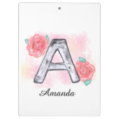 Waterverf Bloembrief A Klembord (Achterkant)