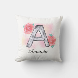 Waterverf Bloembrief A Kussen