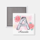 Waterverf Bloembrief A Magneet (Voorkant / Achterkant)