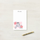 Waterverf Bloembrief A Post-it® Notes (Op bureau)