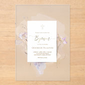 waterverf bloemdoop acryl uitnodigingen (Voorkant)