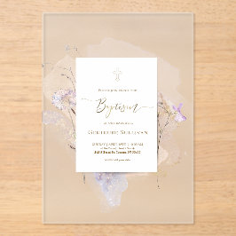 waterverf bloemdoop acryl uitnodigingen