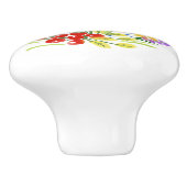 Waterverf bloemen 05 Aangepaste keramische knop (Zijkant)