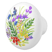 Waterverf bloemen 05 Aangepaste keramische knop (Rechts)