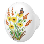 Waterverf bloemen 07 Aangepaste keramische knop (Rechts)