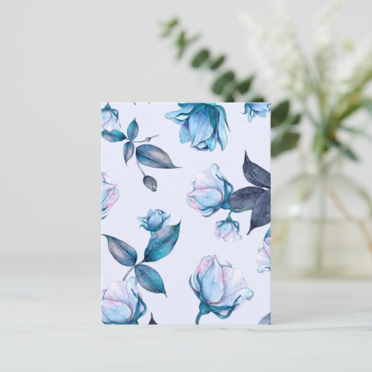 Waterverf bloemen 10 briefkaart (Staand voorkant)
