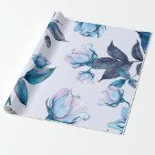 Waterverf bloemen 10 cadeaupapier (Uitgerold)