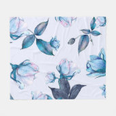 Waterverf bloemen 10 fleece deken (Voorkant (Horizontaal))