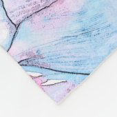 Waterverf bloemen 10 fleece deken (Hoek)