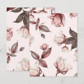 Waterverf bloemen 11 briefkaart (Voorkant / Achterkant)
