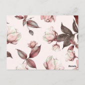 Waterverf bloemen 11 briefkaart (Achterkant)