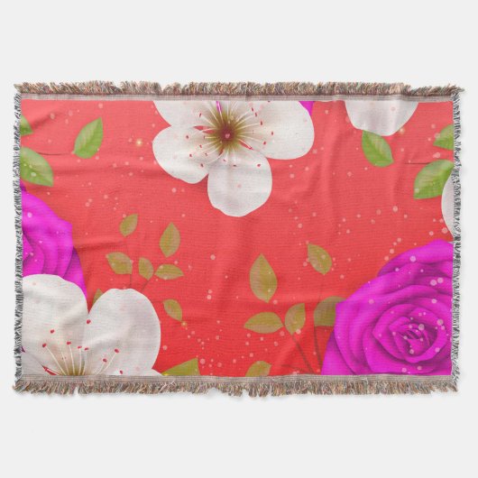 Waterverf bloemen 14 deken (Voorkant)