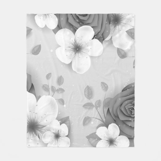 Waterverf bloemen 15 fleece deken (Voorkant)