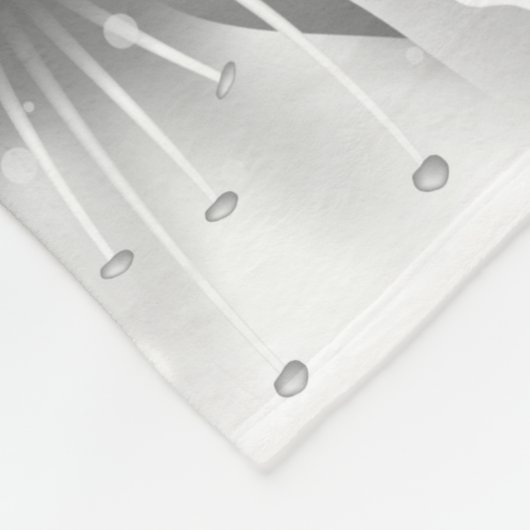 Waterverf bloemen 15 fleece deken (Hoek)