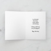 Waterverf Bloemen 15e Bruiloft Jubileum Kaart (Binnen)