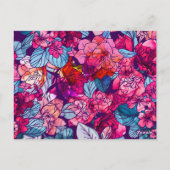 Waterverf bloemen 16 briefkaart (Achterkant)