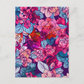 Waterverf bloemen 16 briefkaart (Voorkant)