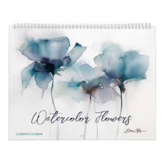 Waterverf bloemen 1 kalender