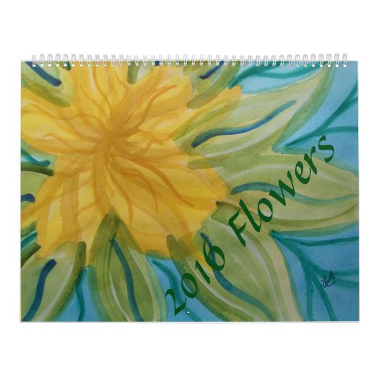 Waterverf bloemen 2016 kalender (Hoes)