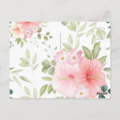 Waterverf bloemen 20 briefkaart (Achterkant)