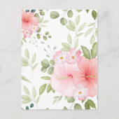 Waterverf bloemen 20 briefkaart (Voorkant)