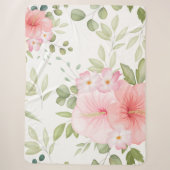 Waterverf bloemen 20 sherpa deken (Voorkant)