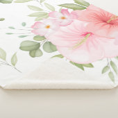 Waterverf bloemen 20 sherpa deken (3/4)
