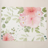 Waterverf bloemen 20 sherpa deken (Voorkant (horizontaal))