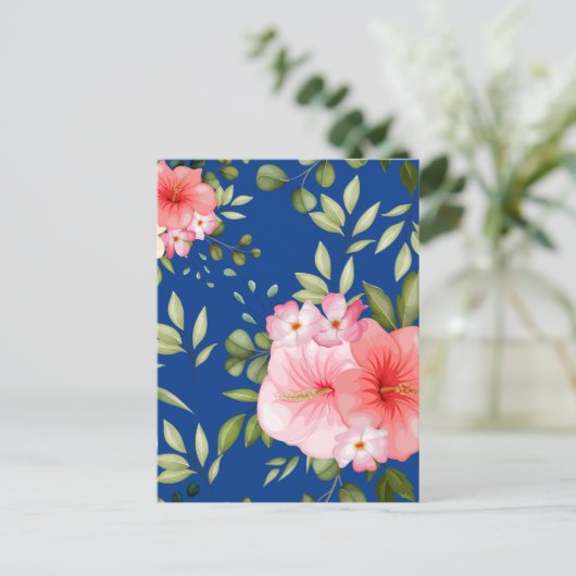 Waterverf bloemen 21 briefkaart (Staand voorkant)