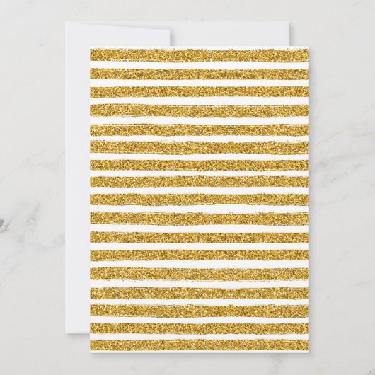 Waterverf Bloemen 21e Verjaardag Glitter Party Kaart (Achterkant)