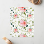 Waterverf bloemen 23 notitiekaartje (Voorkant / Achterkant in situ)