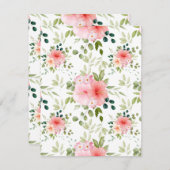 Waterverf bloemen 23 notitiekaartje (Voorkant / Achterkant)